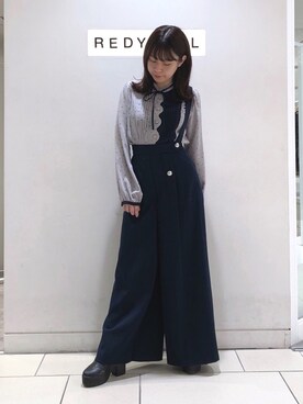 「REDYAZEL（レディアゼル）のアイテム（パンツ）」を使った、miさん（レディース・150cm）の秋コーディネート