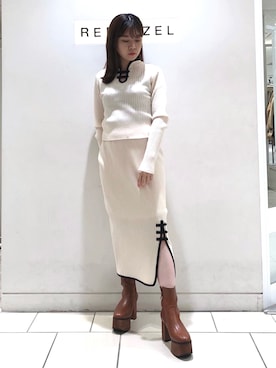 「REDYAZEL（レディアゼル）のアイテム（スカート）」を使った、miさん（レディース・150cm）の秋コーディネート