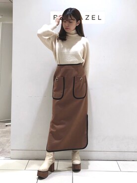 「REDYAZEL（レディアゼル）のアイテム（スカート）」を使った、miさん（レディース・150cm）の秋コーディネート