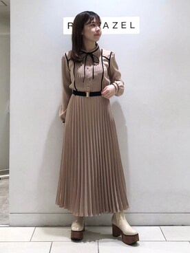 「REDYAZEL（レディアゼル）のアイテム（ワンピース）」を使った、miさん（レディース・150cm）の冬コーディネート