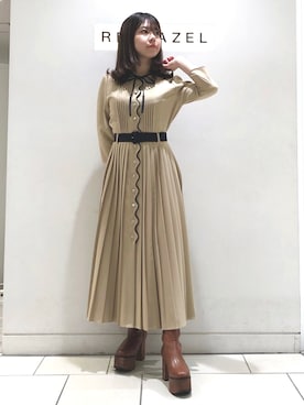 「REDYAZEL（レディアゼル）のアイテム（ワンピース）」を使った、miさん（レディース・150cm）の冬コーディネート
