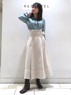 「REDYAZEL（レディアゼル）のアイテム（スカート）」を使った、miさん（レディース・150cm）の冬コーディネート