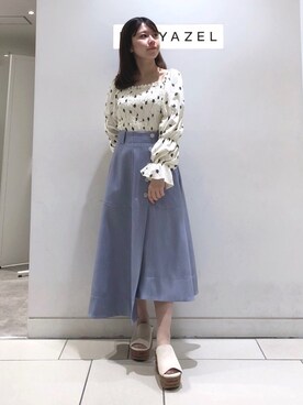「REDYAZEL（レディアゼル）のアイテム（スカート）」を使った、miさん（レディース・150cm）の春コーディネート