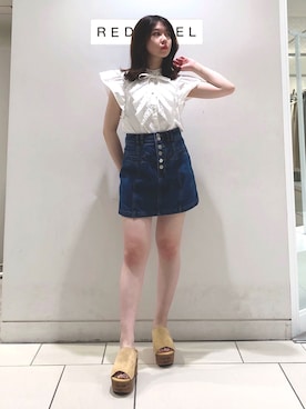 「REDYAZEL（レディアゼル）のアイテム（スカート）」を使った、miさん（レディース・150cm）の春コーディネート