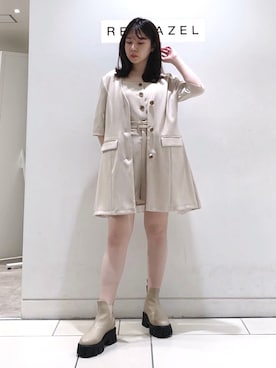 「REDYAZEL（レディアゼル）のアイテム（ジャケット/アウター）」を使った、miさん（レディース・150cm）の春コーディネート
