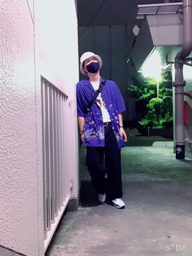 「アロハシャツ」｜Fool さん（メンズ・171cm）の夏コーディネート