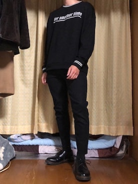 「neos（ネオス）のアイテム（スウェット）」を使った、のぶてつさん（メンズ・173cm）の春コーディネート