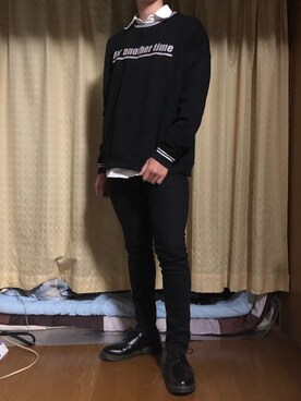 「neos（ネオス）のアイテム（スウェット）」を使った、のぶてつさん（メンズ・173cm）の春コーディネート