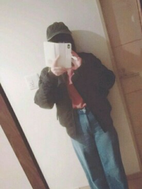 「moussy」｜「アイテム（MA-1）」を使った、kuminimさん（レディース・159cm）の冬コーディネート