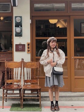 「OLIVE des OLIVE（オリーブデオリーブ）のアイテム（チュニック）」を使った、なお♡ さん（レディース・163cm）の春コーディネート