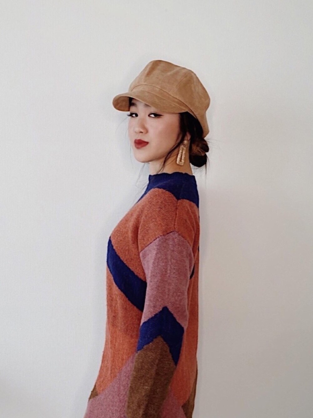 「個性派、europeanstyle、キャスケットコーデ、派手柄、ootd、TOKYO、rosebud、フォローお願いします、いいね、save、フォローお願いします🤑、フォロー返します」｜「ROSE BUDのアイテム（ワンピース/ドレス、ピンク系）」を使った、YU-KAさん（レディース・160cm）の春コーディネートの1枚目の写真