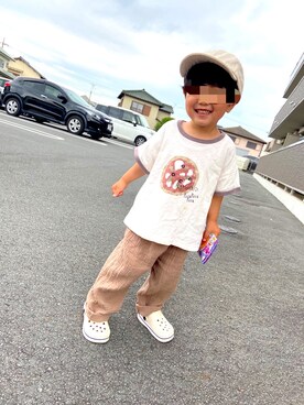 「ナチュラルスタイル」｜「アイテム（キャップ）」を使った、1KK1-013さん（キッズ・90cm）の夏コーディネート