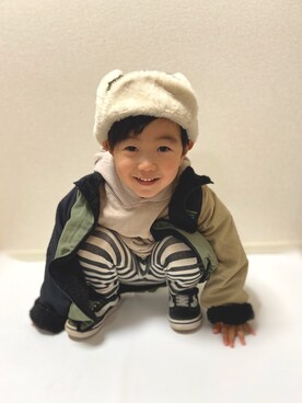 「オリーブ」｜1KK1-013さん（キッズ・90cm）の冬コーディネート