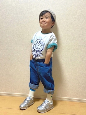 「CIAOPANIC TYPY（チャオパニックティピー）のアイテム（レッグウェア）」を使った、1KK1-013さん（キッズ・90cm）の春コーディネート