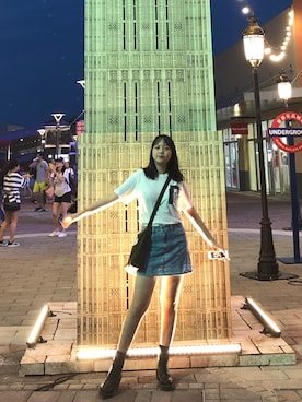 「丹寧」｜Katie Katさん（レディース・166cm）の春コーディネート