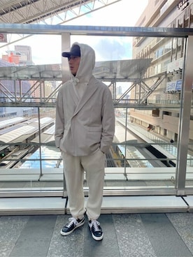 「アイテム（テーラードジャケット、ピンク系）」を使った、soichiro0838さん（メンズ・172cm）の冬コーディネート