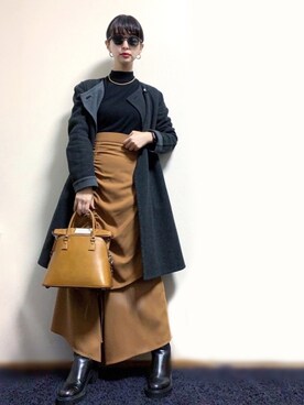 「ELIN（エリン）のアイテム（スカート）」を使った、arsさん（レディース・152cm）の冬コーディネート