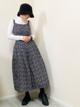「45R（フォーティファイブアール）のアイテム（ワンピース/ドレス）」を使った、arsさん（レディース・152cm）の冬コーディネート