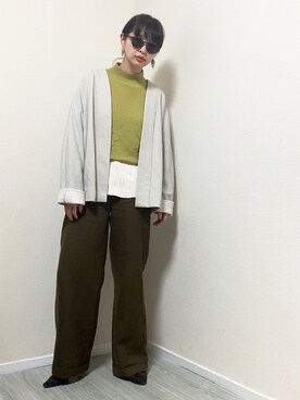 「COS（コス）のアイテム（ノーカラージャケット）」を使った、arsさん（レディース・152cm）の冬コーディネート