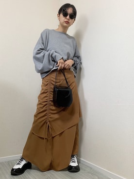 「ELIN（エリン）のアイテム（スカート）」を使った、arsさん（レディース・152cm）の冬コーディネート