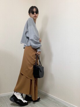 「ELIN（エリン）のアイテム（スカート）」を使った、arsさん（レディース・152cm）の冬コーディネート