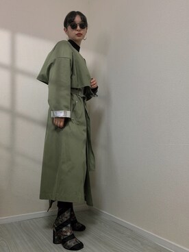 「BLUEFLAG＋kiminorimorishita（ブルーフラッグキミノリモリシタ）のアイテム（その他アウター）」を使った、arsさん（レディース・152cm）の冬コーディネート