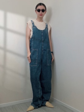 「春めきシューズ」｜「アイテム（オールインワン・サロペット）」を使った、arsさん（レディース・152cm）の春コーディネート