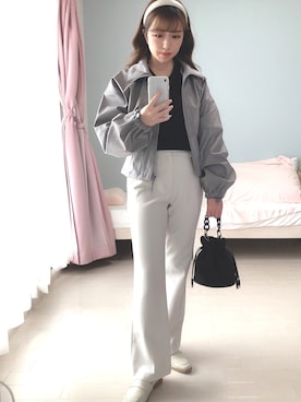 「ESPERANZA（エスペランサ）のアイテム（ローファー）」を使った、みちゃぽさん（レディース・151cm）の秋コーディネート