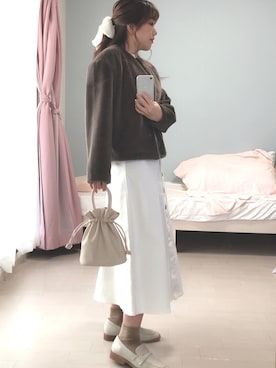 「ESPERANZA（エスペランサ）のアイテム（ローファー）」を使った、みちゃぽさん（レディース・151cm）の秋コーディネート