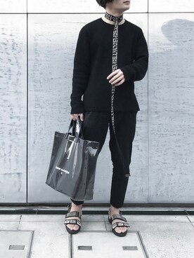 「TOGA PULLA（トーガ　プルラ）のアイテム（サンダル）」を使った、ゆたさん（メンズ・175cm）の春コーディネート