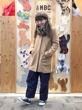 「coenスタッフスタイリング」｜「アイテム（その他アウター）」を使った、coen  徳田丸さん（レディース・160cm）の秋コーディネート