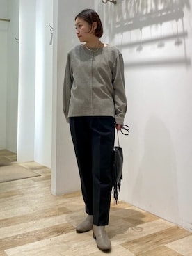 「human woman（ヒューマンウーマン）の◆オリジナルショートブーツ（ブーツ）」を使った、sayakaさん（レディース・153cm）の冬コーディネート