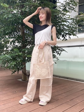 中村　未緒さん（レディース・153cm）の夏コーディネート