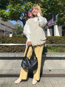 中村　未緒さん（レディース・153cm）の冬コーディネート