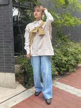 「SPINNS(スピンズ)のアイテム(パンプス)」を使った、中村 未緒さん(レディース・153cm)の春コーディネート