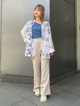 中村　未緒さん（レディース・153cm）の春コーディネート