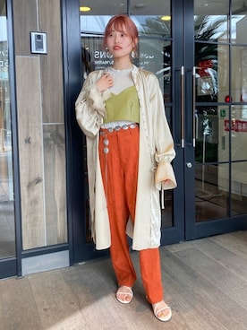 中村　未緒さん（レディース・153cm）の春コーディネート