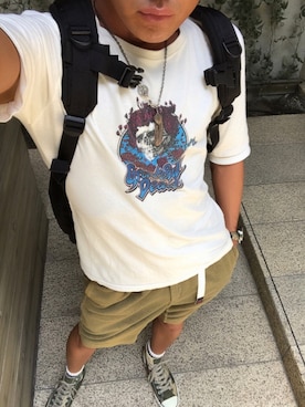 「BACK BONE（バックボーン）のアイテム」を使った、luckydog505さん（メンズ・172cm）の夏コーディネート