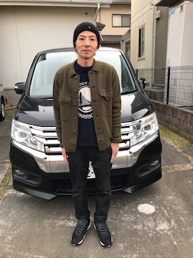 「Ron Herman（ロン ハーマン）のアイテム（その他アウター）」を使った、ロンハーマンさん（メンズ・167cm）の冬コーディネート
