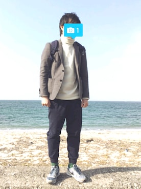 「C6（シーシックス）のアイテム（バッグ）」を使った、よしきn さん（メンズ・172cm）の冬コーディネート