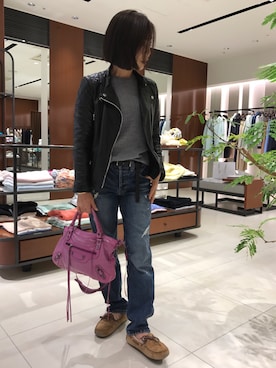 「FLORENT（フローレント）のアイテム（ジャケット/アウター）」を使った、Yoko  Ishibashiさん（レディース・153cm）の春コーディネート