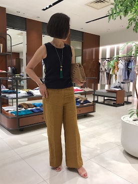 「ICB（アイシービー）のアイテム（アクセサリー）」を使った、Yoko  Ishibashiさん（レディース・153cm）の春コーディネート