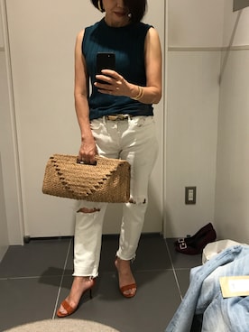 「Sans Arcidet（サンアルシデ）のアイテム」を使った、Yoko  Ishibashiさん（レディース・153cm）の夏コーディネート