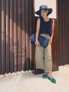 「Sans Arcidet（サンアルシデ）のアイテム」を使った、Yoko  Ishibashiさん（レディース・153cm）の夏コーディネート
