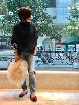 「TOPKAPI（トプカピ）のアイテム（トップス）」を使った、Yoko  Ishibashiさん（レディース・153cm）の秋コーディネート