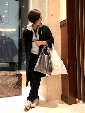 「ICB（アイシービー）のアイテム（トップス）」を使った、Yoko  Ishibashiさん（レディース・153cm）の秋コーディネート