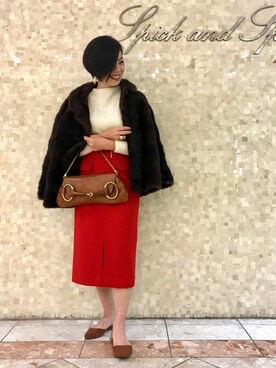 Yoko Ishibashiさん(レディース・153cm)の冬コーディネート