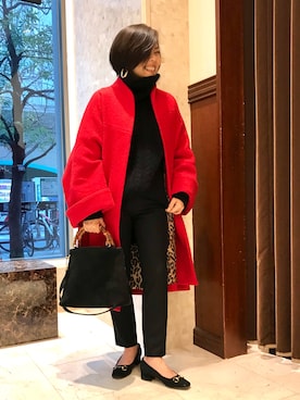 「SLADKY（スラドキー）のアイテム」を使った、Yoko  Ishibashiさん（レディース・153cm）の冬コーディネート