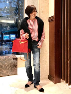 Yoko Ishibashiさん(レディース・153cm)の冬コーディネート