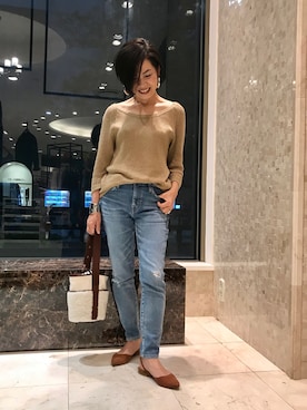 「VONDEL（フォンデル）のアイテム」を使った、Yoko  Ishibashiさん（レディース・153cm）の春コーディネート